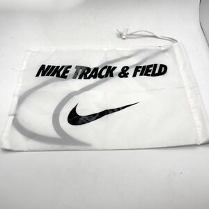 White Nike Track & Field Spike Shoe Bag Carry Tote Drawstring